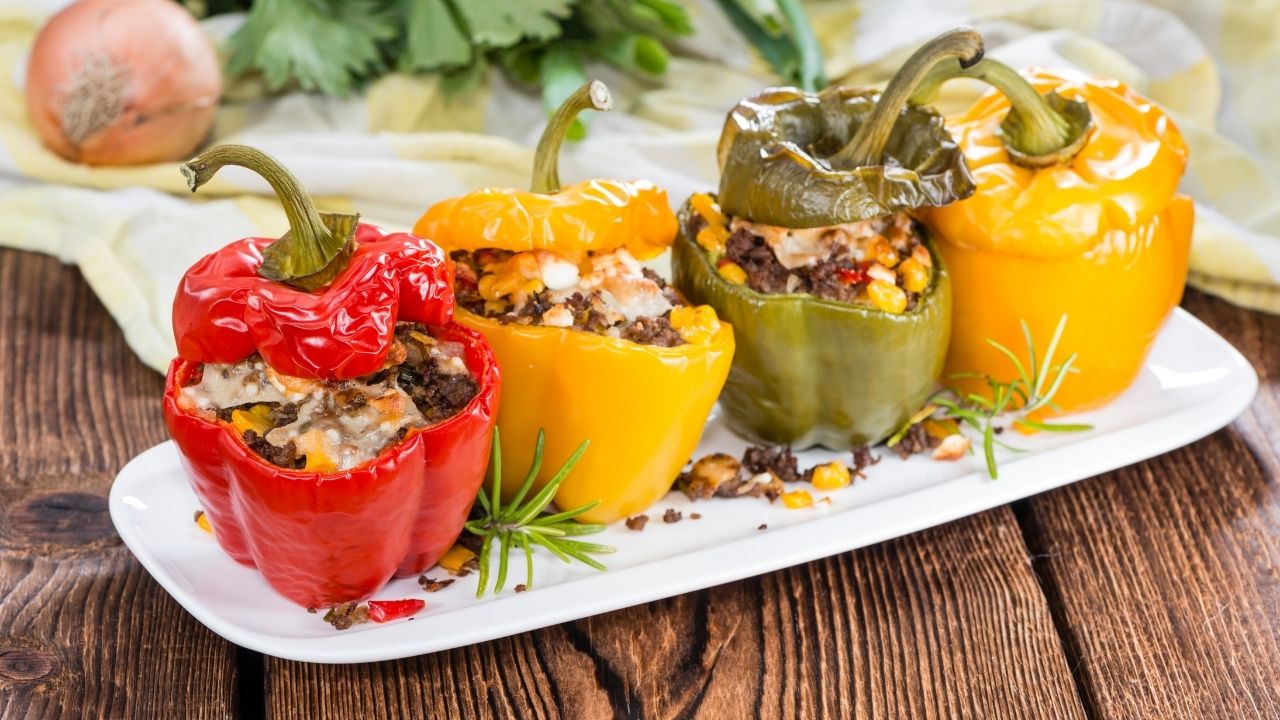 how long to cook stuffed peppers in convection oven